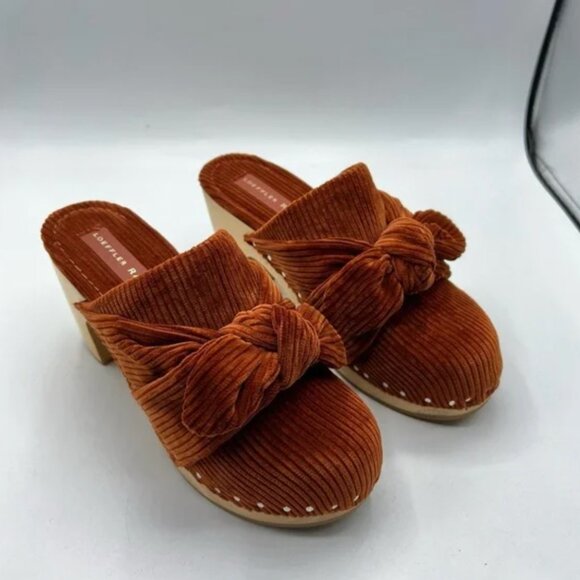 Loeffler Randall Neko‎ Knot Clogs Cinnamon Brown NEW size 10 NWOT - Picture 1 of 8